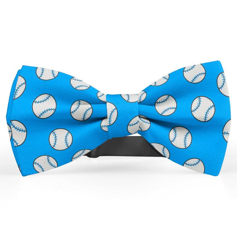 Baseball Blue Bow Tie For Men